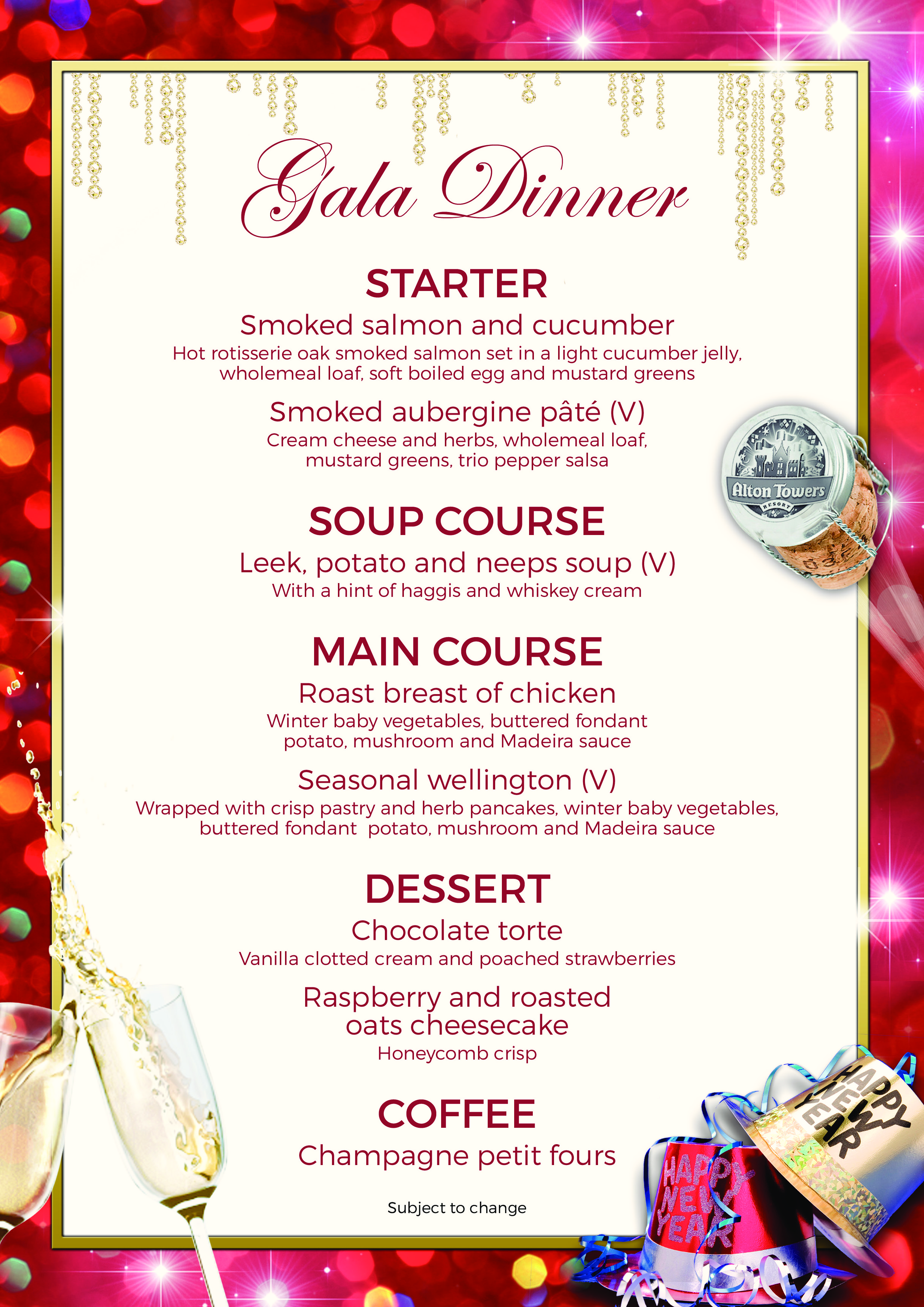 Gala Dinner Menu – TowersTimes